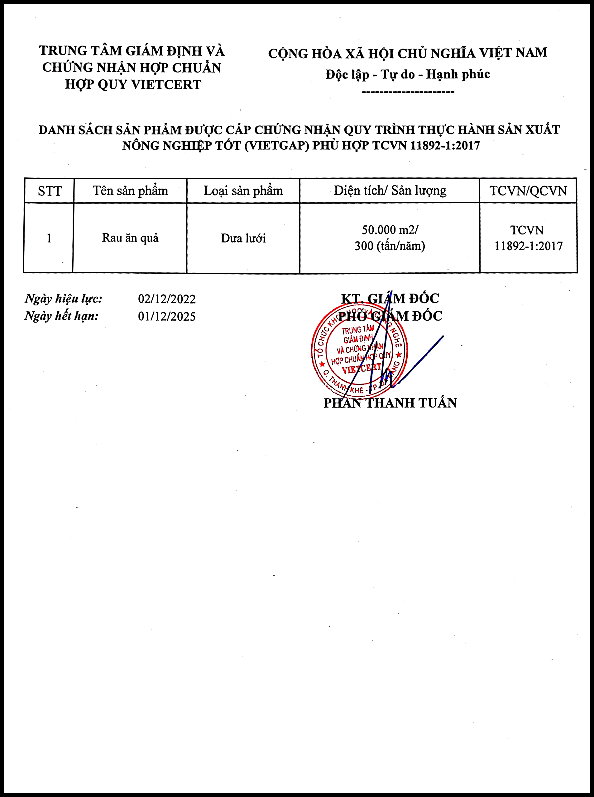 chứng nhận